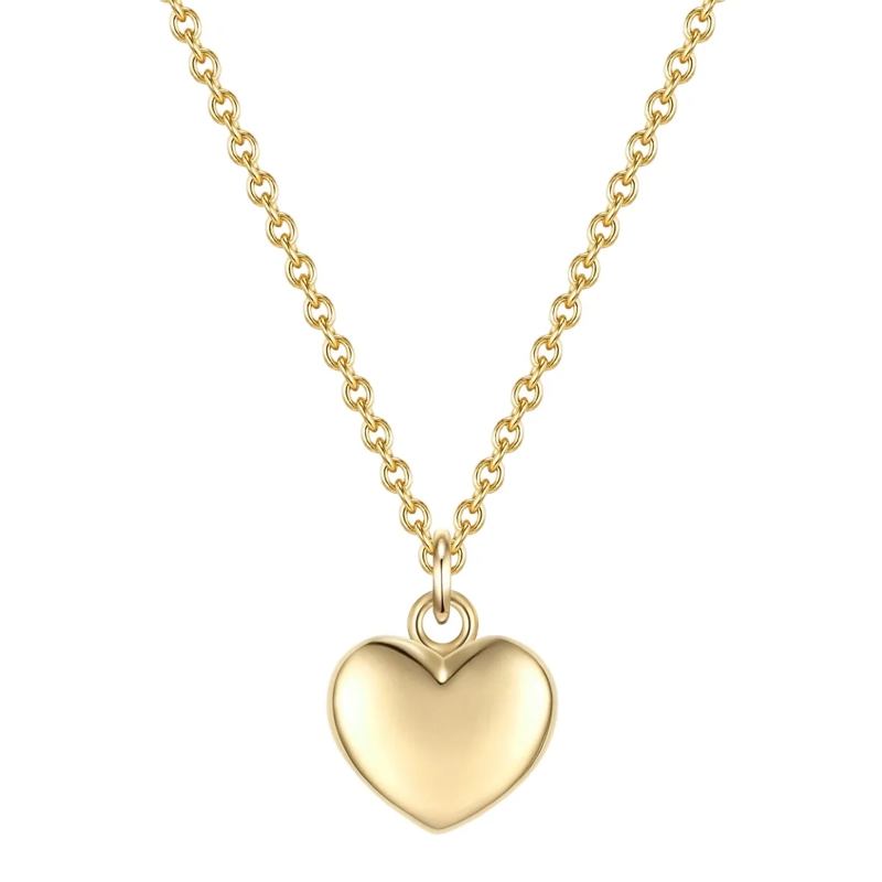 Glanzstücke München Mittellange Halskette Sterling Silber Halskette Herz gold