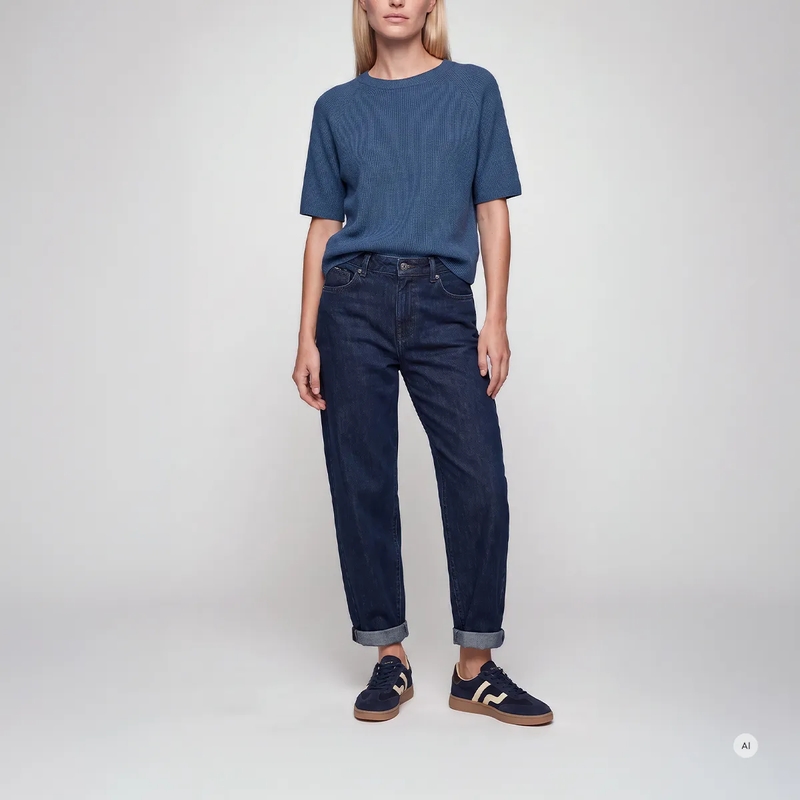 Marc Aurel Pullover Pullover- glatte Kanten- Raglan- kastige Form blau(Image 2)