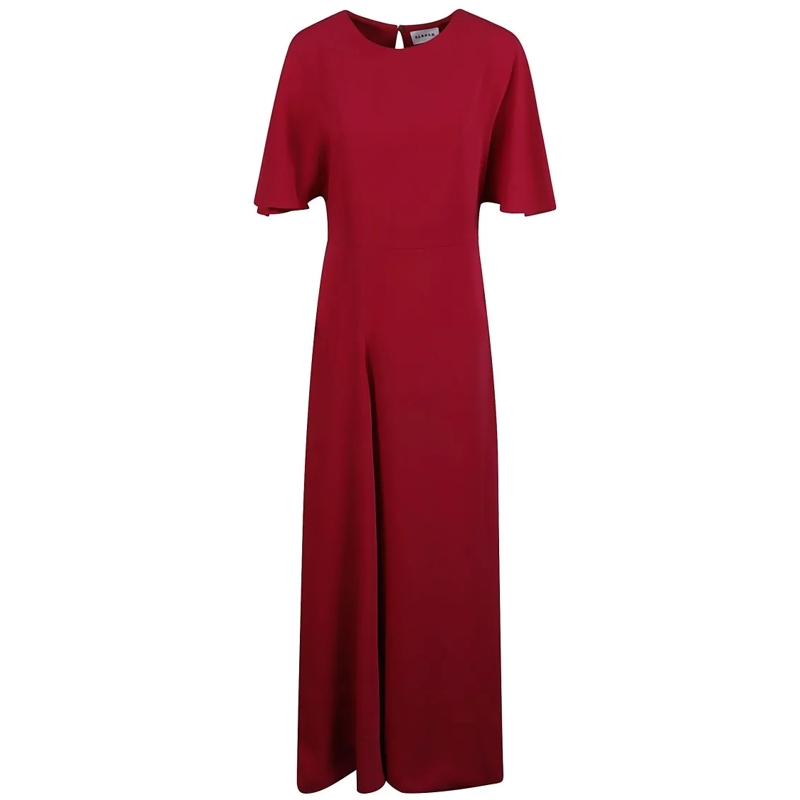 P.A.R.O.S.H. Robe de soirée Relaxed Silhouette Evening Dress With Keyhole Back Red