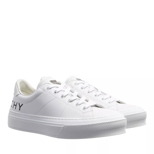 Givenchy City Sport Sneakers In Leather White/Black låg sneaker