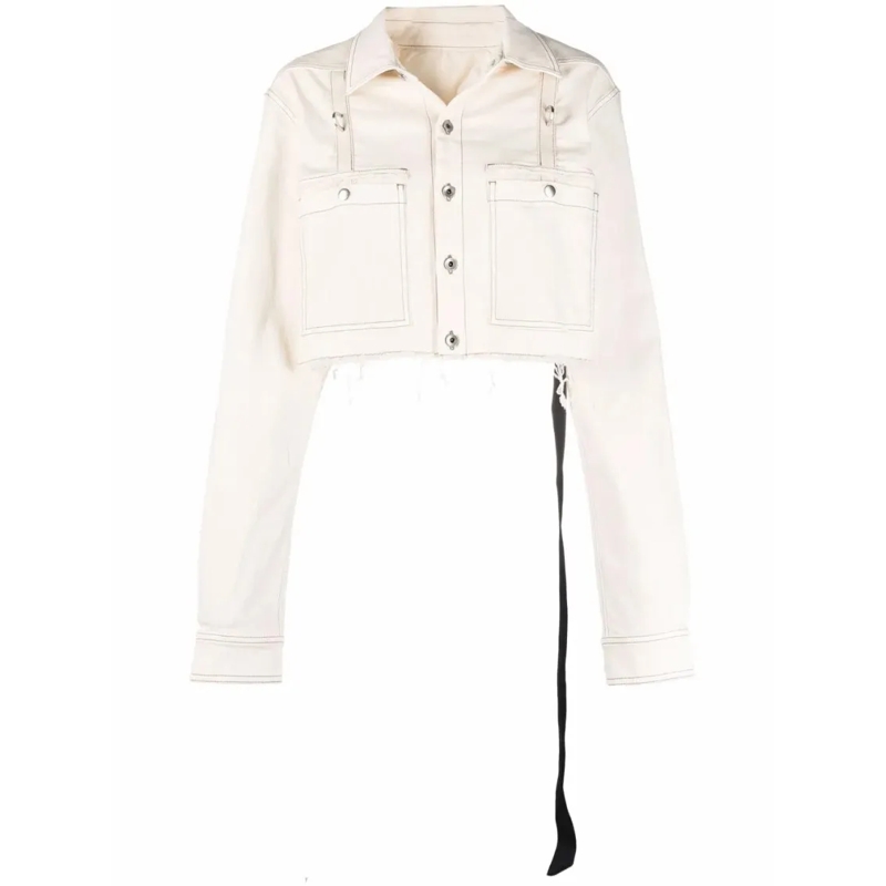 Drkshdw Spijkerjasje Contemporary Tailored Jacket With Minimalist Desig White