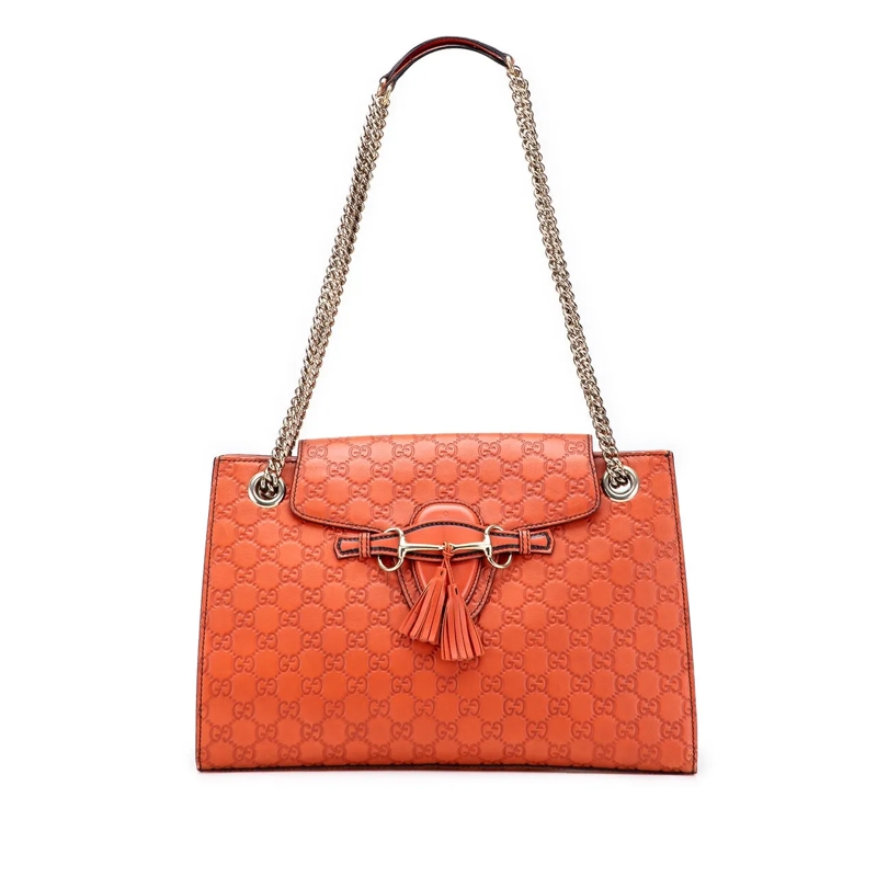 Gucci Sac à bandoulière Large Guccissima Emily Shoulder Bag orange