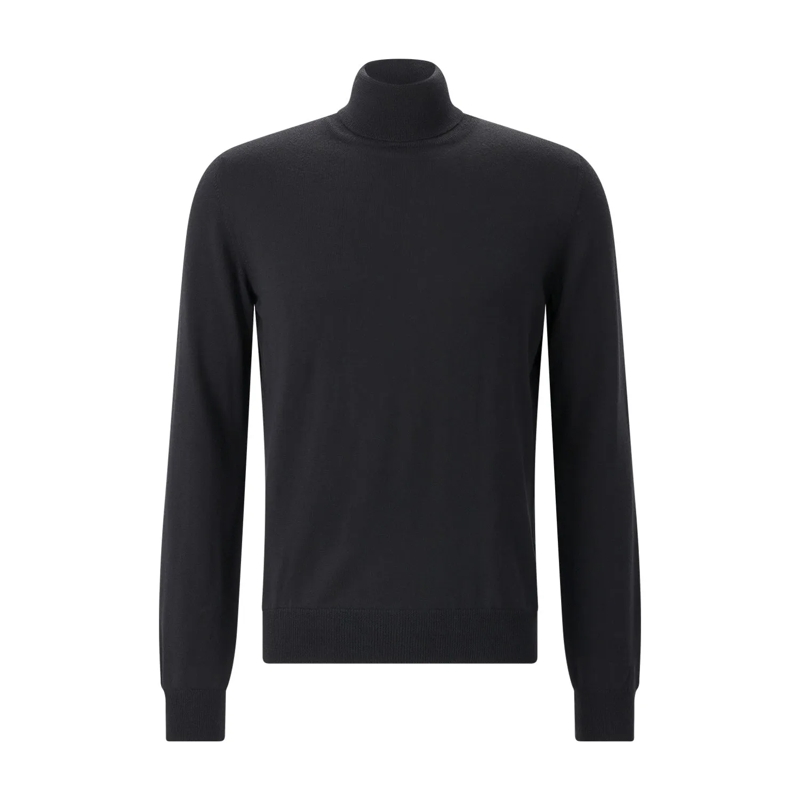 Gran Sasso Rollkragenpullover Rollkragenpullover aus Schurwolle schwarz
