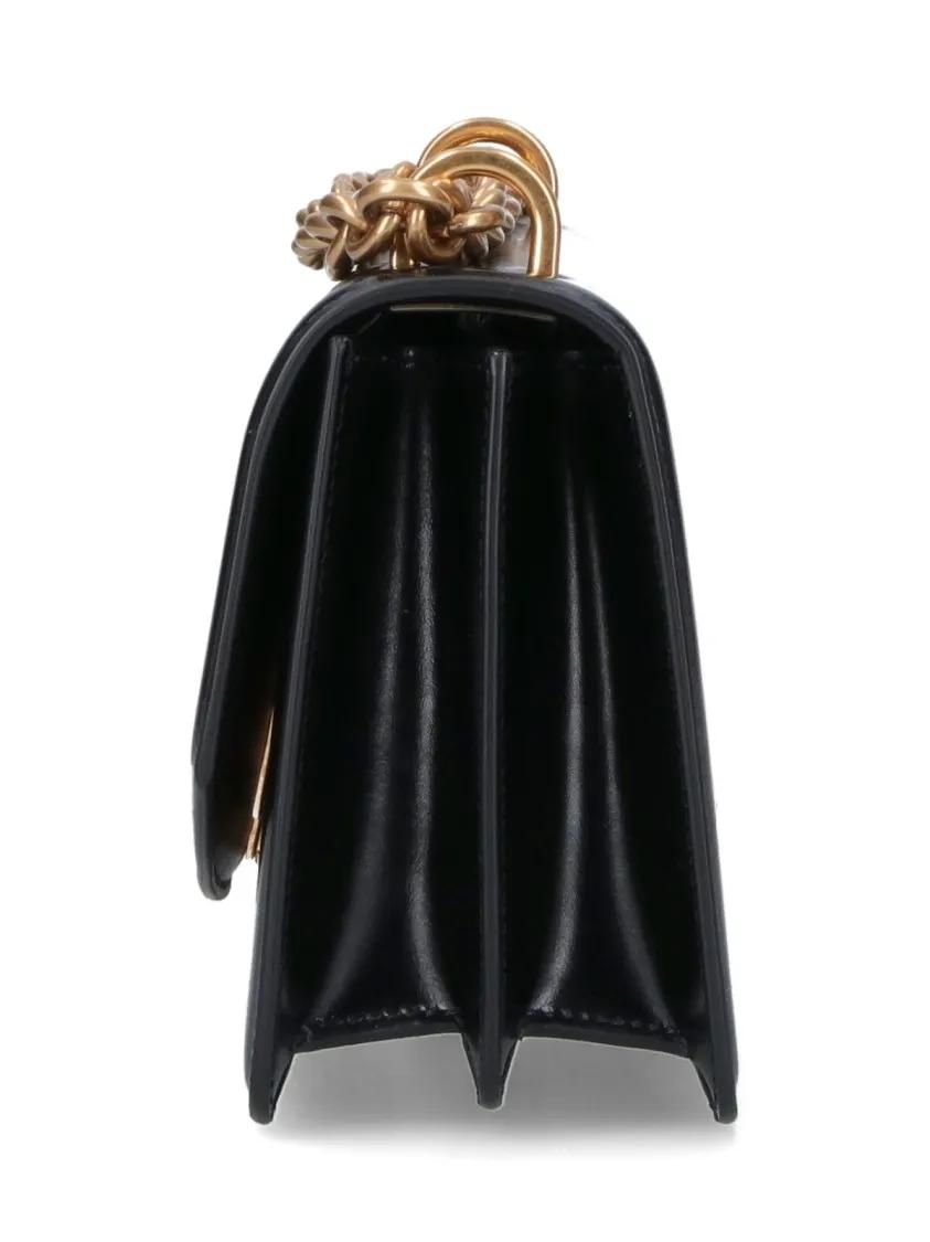 Thumbnail - Valentino Garavani Crossbody Bags - Structured Black Handbag With Gold-Tone Emblem And - Gr. unisize - in Schwarz - für ...