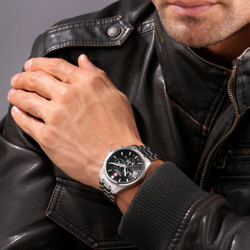 Swiss Military Hanowa Chronograph Quarzuhr Airman First Class silber(Image 5)