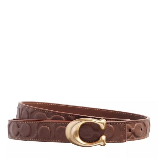 Coach 25Mm Sculpted C Embossed Belt Saddle Ledergürtel