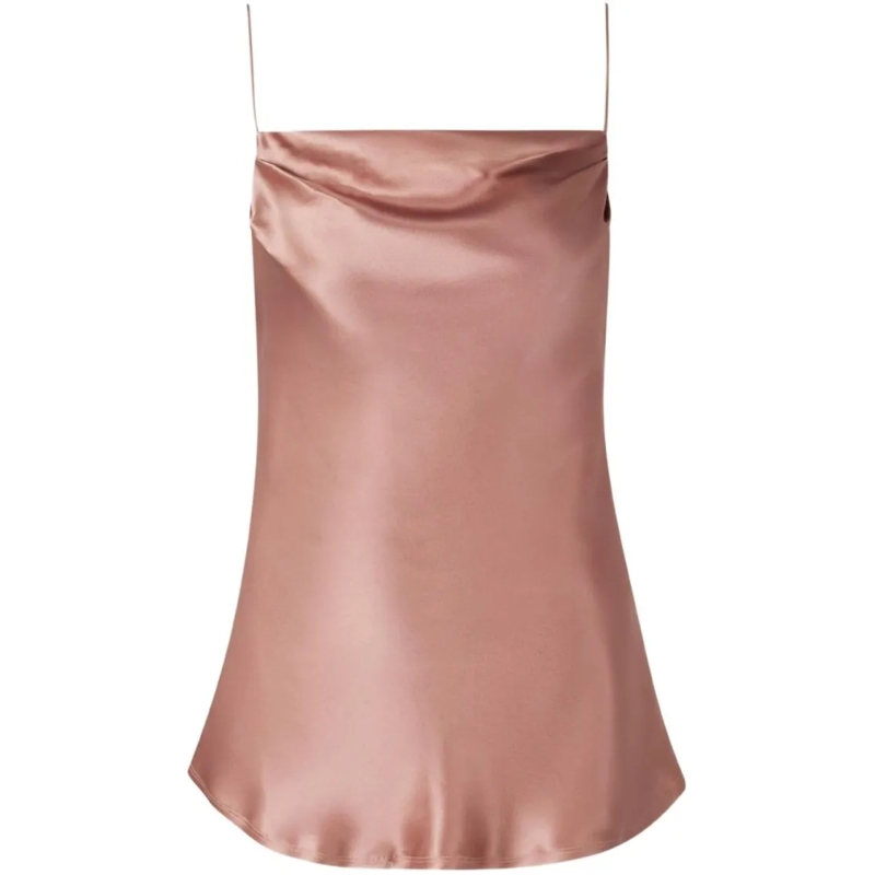 Balmain Bluse Cowl Neckline Top Pink