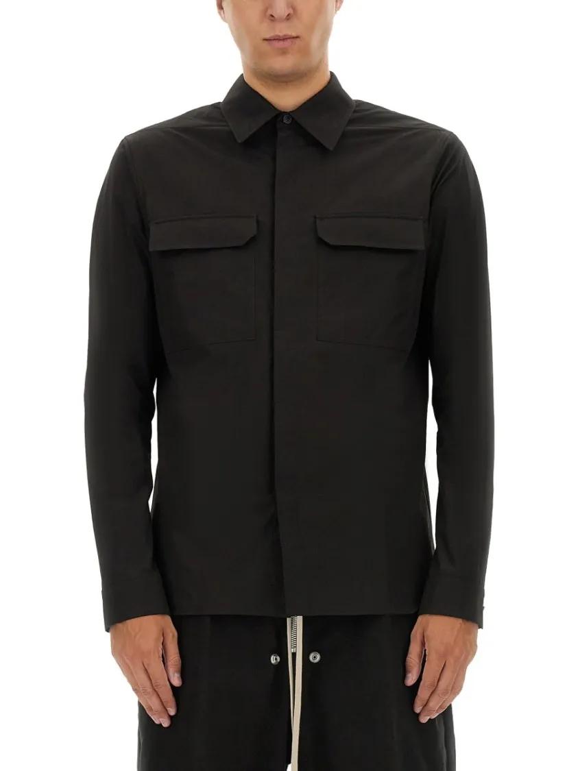 Thumbnail - Rick Owens - Cotton Shirt - Größe 48 - schwarz