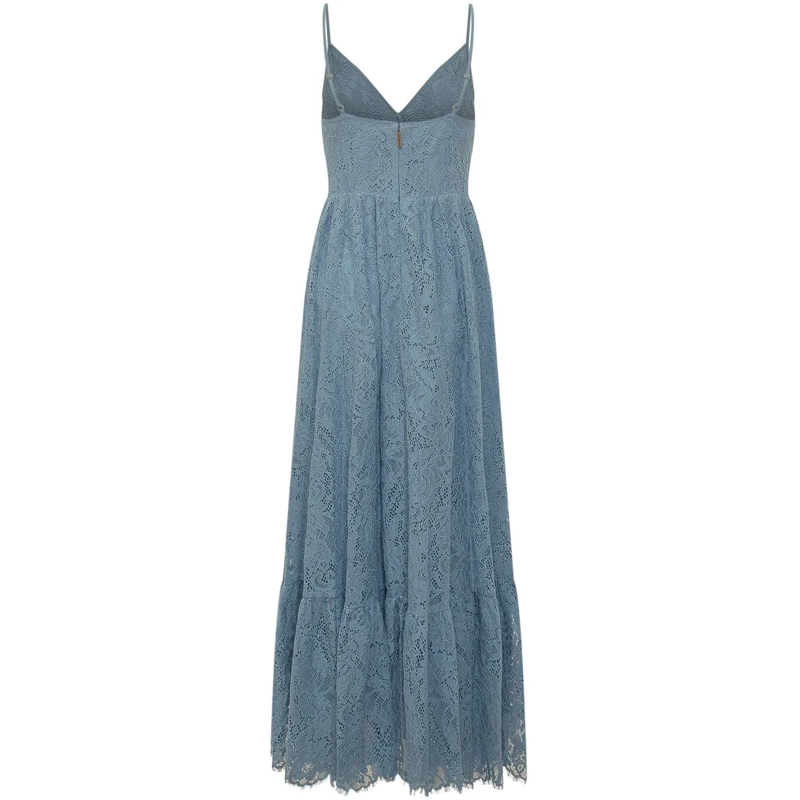 MICHAEL Michael Kors Maxikleid Abito Maxi in Pizzo con Scollo a V blau(Image 2)