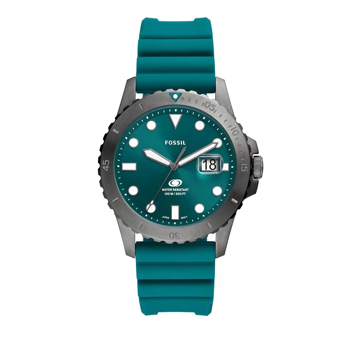 Fossil Fossil Blue Three-Hand Date Silicone Watch Oasis | Quarz-Uhr