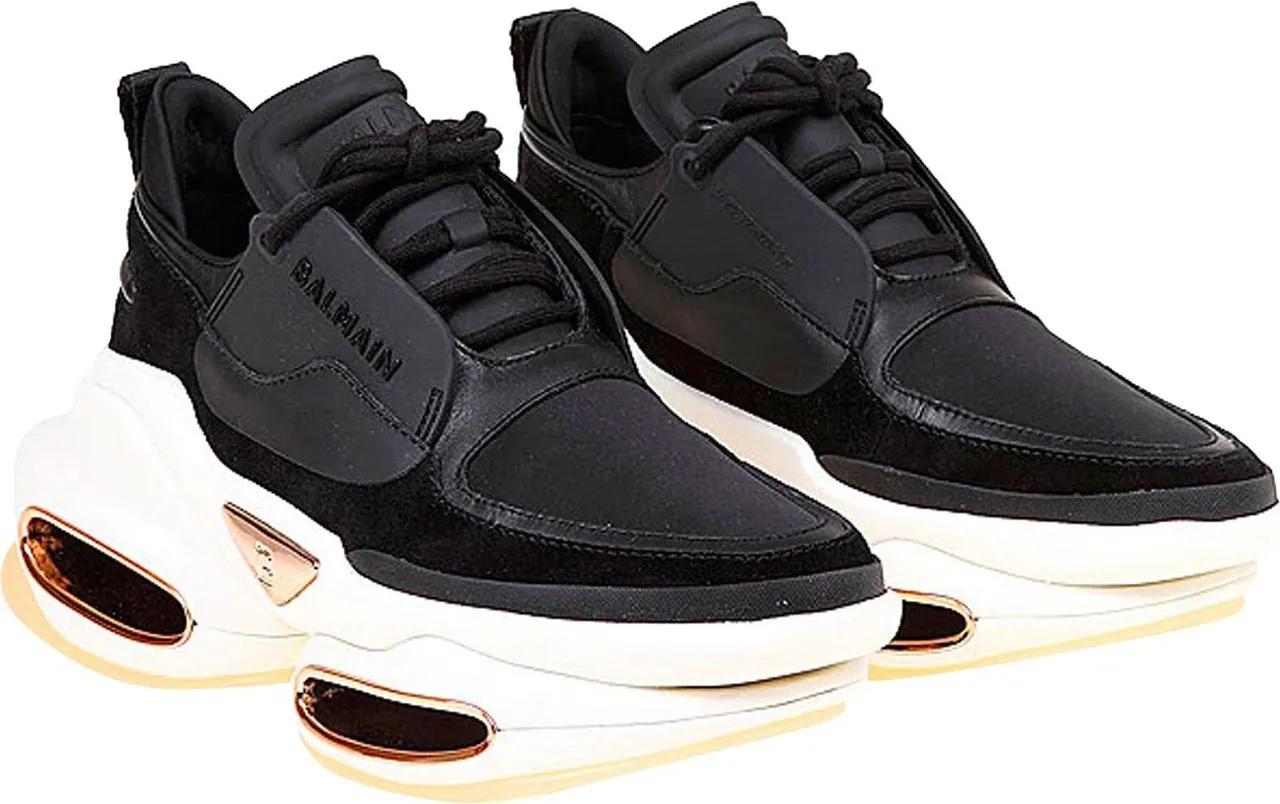 Thumbnail - Balmain Low-Top Sneaker - Balmain Leather And Fabric Sneakers - Gr. 40 (EU) - in Schwarz - für Damen