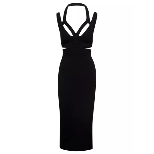 Dion Lee Interlink' Midi Black Dress With Cut-Out Detail In Black 
