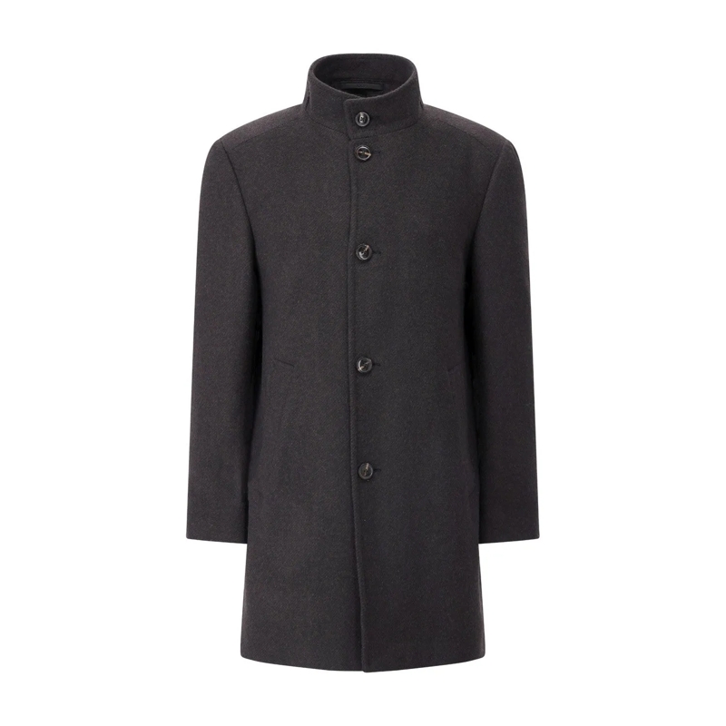 JOOP!  Mantel Maron aus Woll-Mix Dunkelbraun