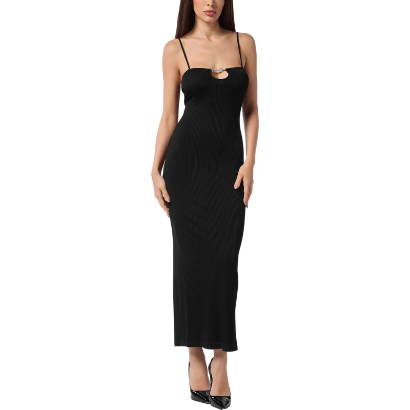 Philipp Plein Maxikleid Langes Kleid schwarz(Image 3)