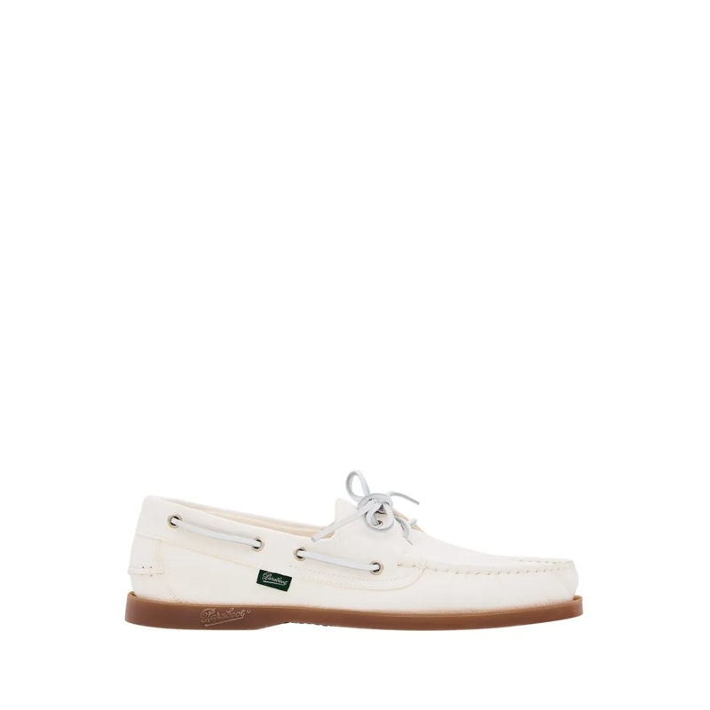 Paraboot Bootsschuhe Barth White Leather Loafers With Durable Rubber So White