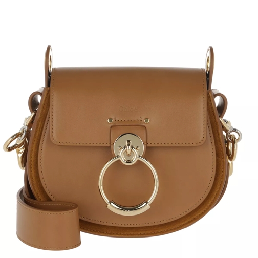 Chloé Tess Shoulder Bag Small Leather Autumnal Brown Crossbodytas