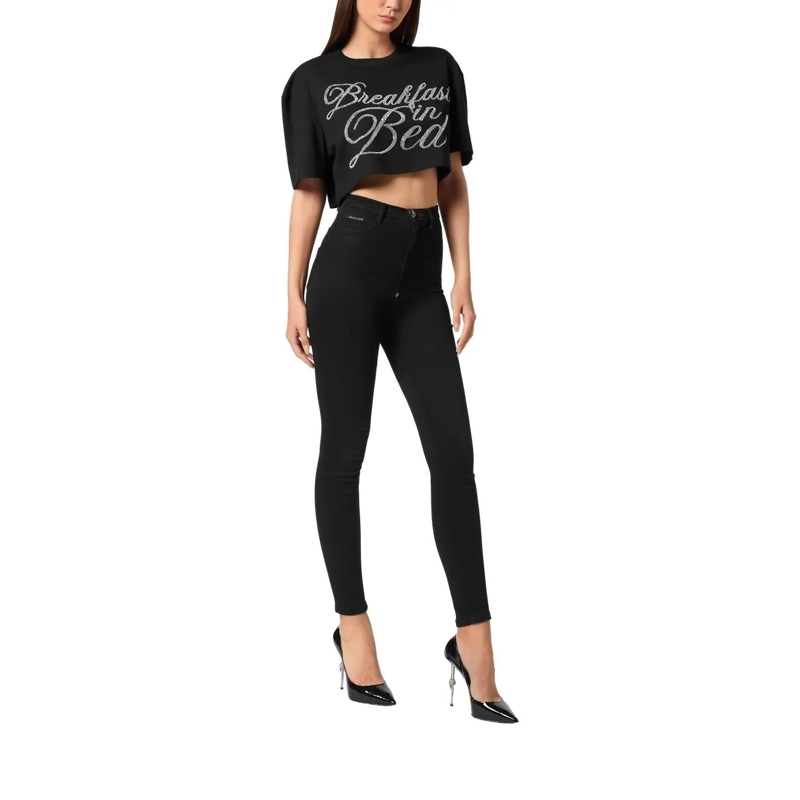 Philipp Plein T-Shirt T-Shirt Rundhalsausschnitt Ls Crystal Verziert schwarz(Image 2)