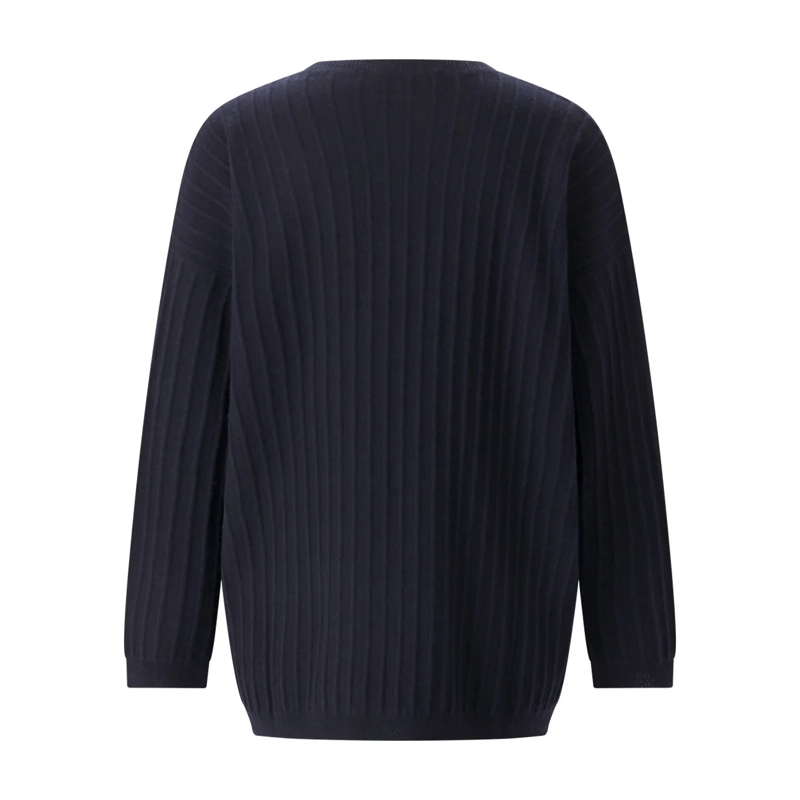 Fabiana Filippi  Strickpullover mit Seide & Kaschmir dunkelblau(Image 3)