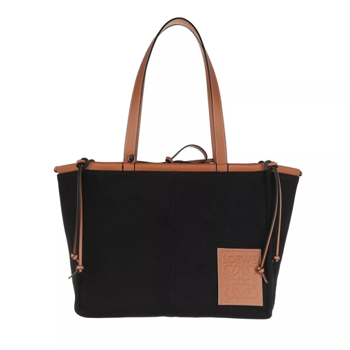 Loewe Cushion Tote Bag Black/Tan Rymlig shoppingväska