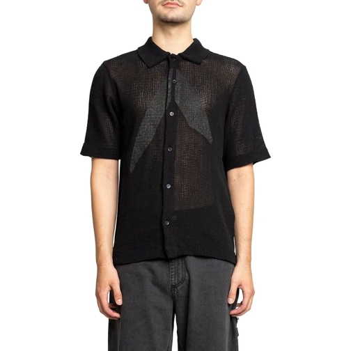 1017 Alyx 9Sm T-shirts BUTTON UP LOGO MESH S/S SHIRT schwarz