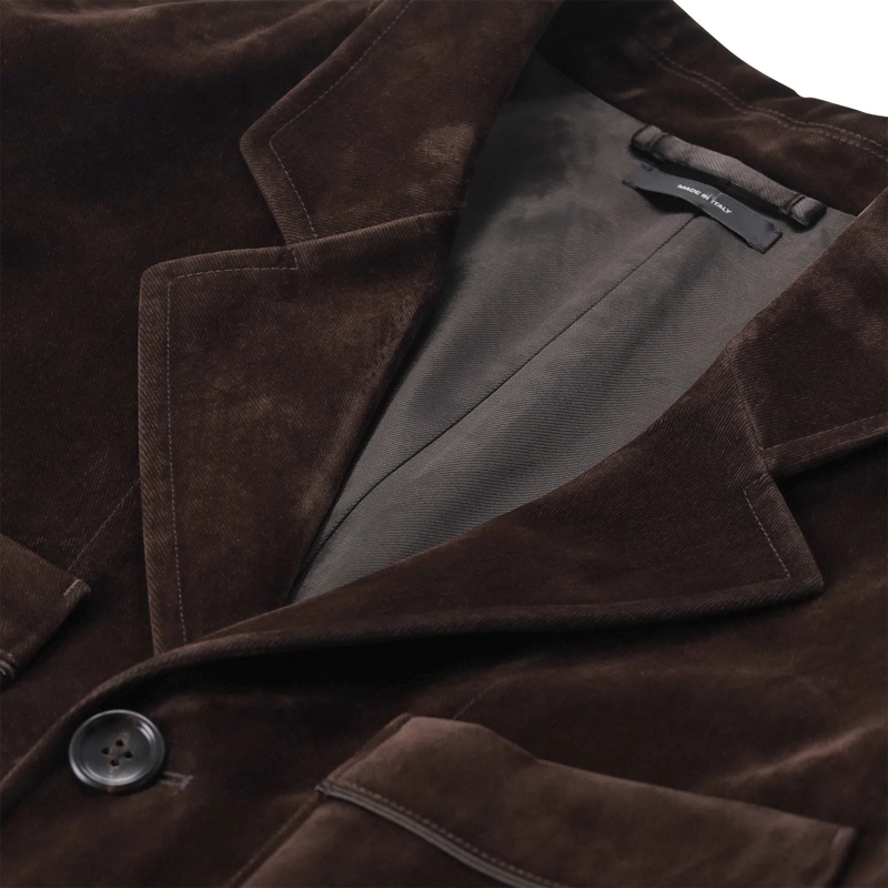 Tom Ford Blazer Beflockte Jacke aus Samt braun(Image 4)