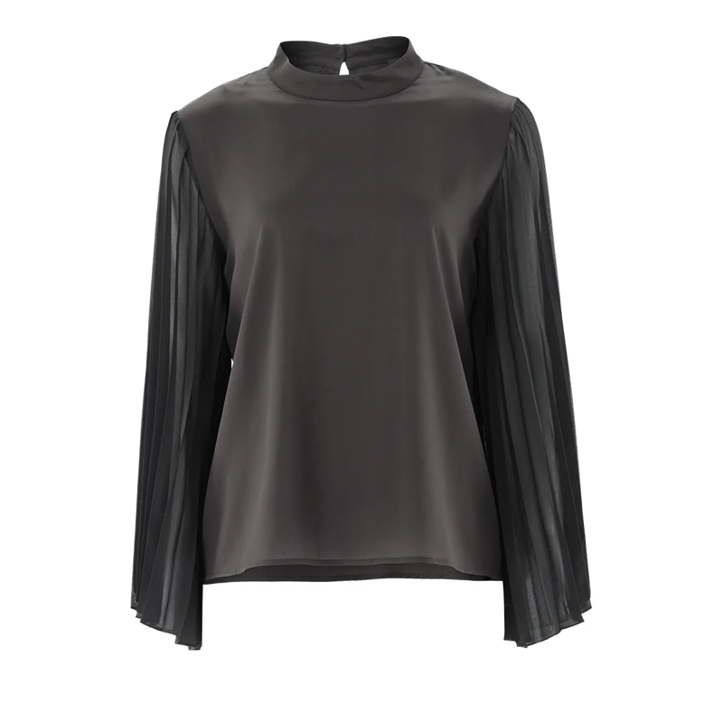 VAN LAACK Bluse Bluse Modern Fit Uni schwarz
