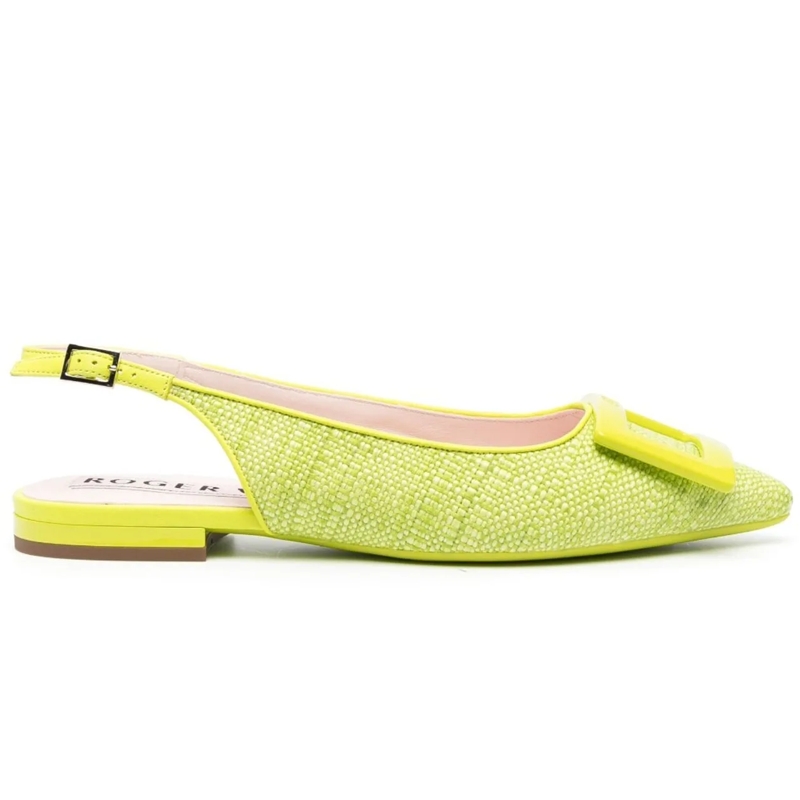Roger Vivier Ballerinas Flat Shoes Green grün