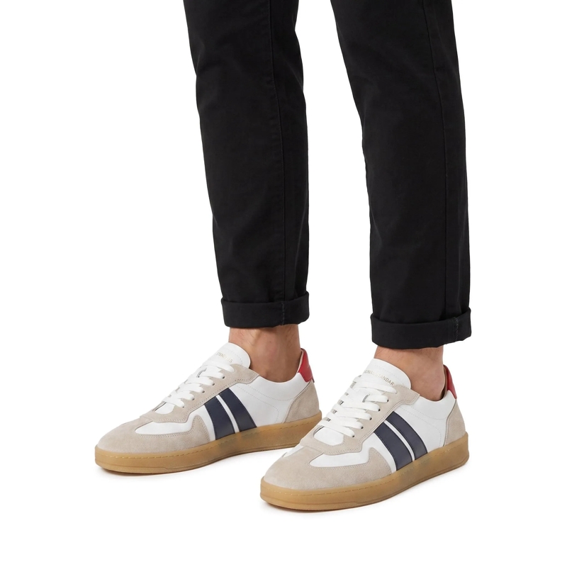 National Standard Veterschoenen Sneaker aus Leder beige