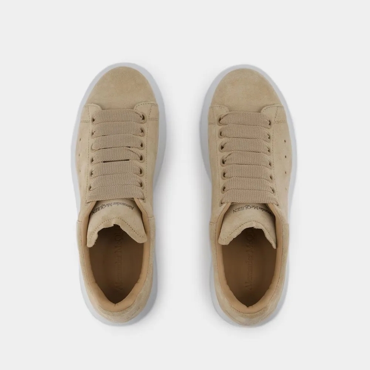 Alexander McQueen Oversized Sneakers Leather Beige Neutrals Low Top Sneaker