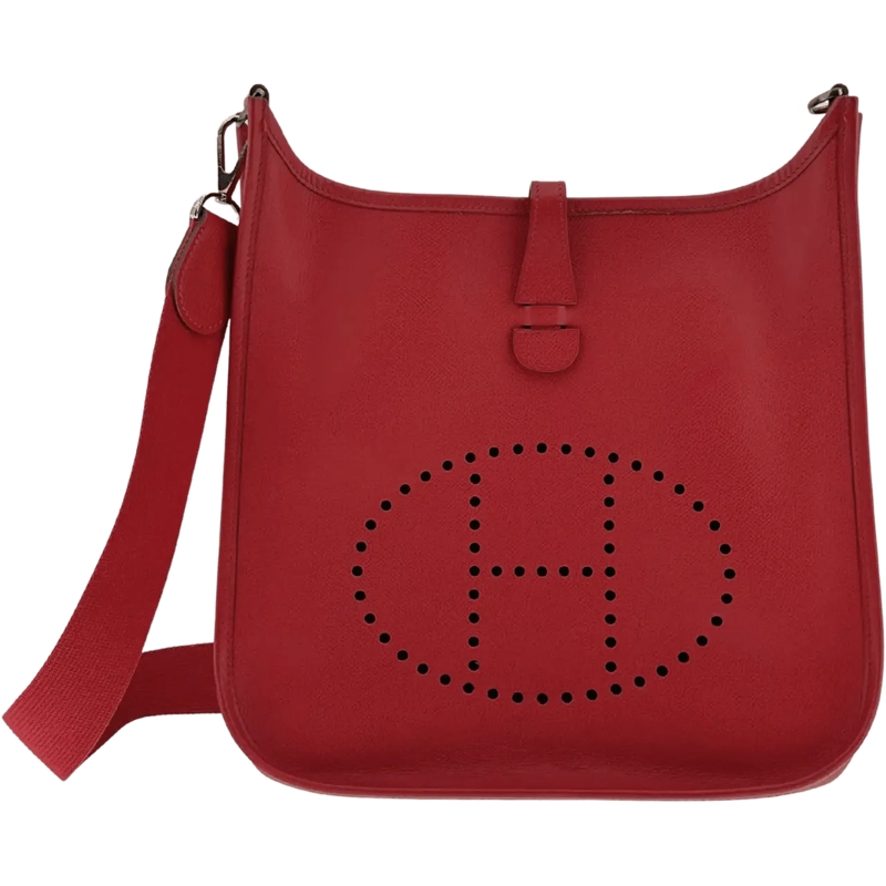 Hermès Sac à bandoulière Hermes Evelyne 29 Rubis Taurillon Clemence Palladi rot