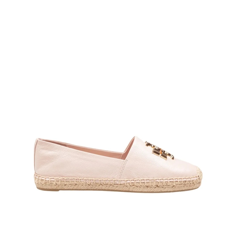 Tory Burch Ballerinas Eleanor Espadrille In Leather Color Rose Neutrals