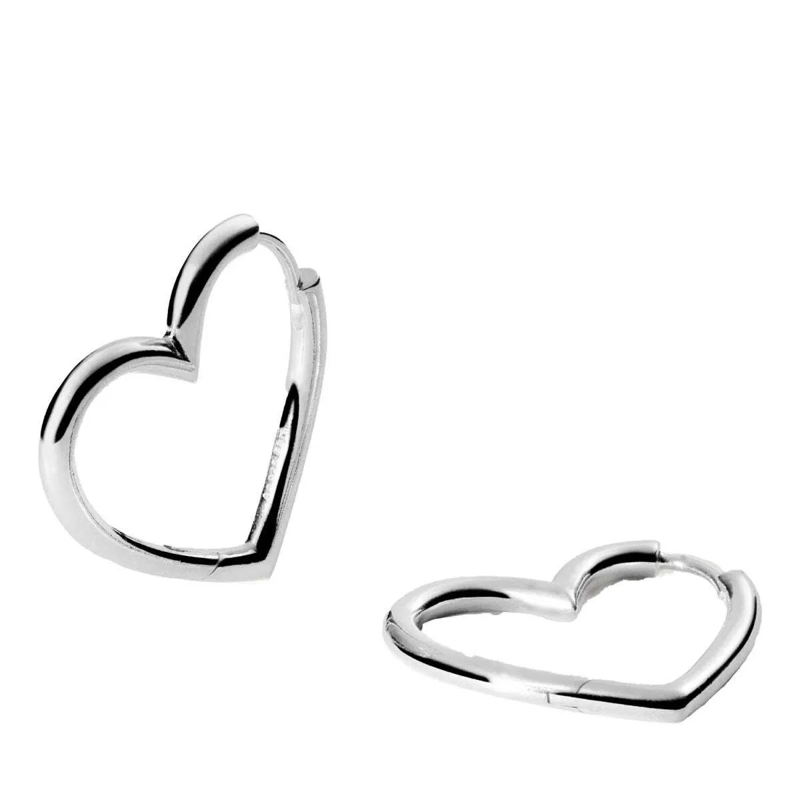 Purelei Ohrstecker Creolen Hearts silber