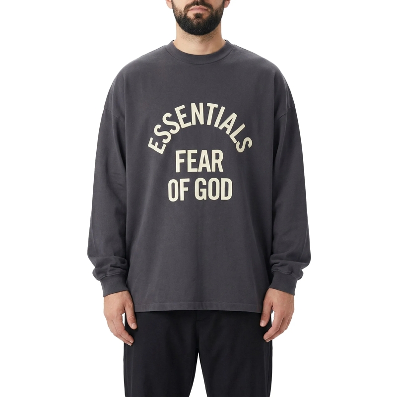 FEAR OF GOD T-Shirt Oversized Langarmshirt grau(Image 2)