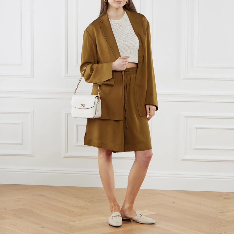 Coach Crossbody Bag Polished Pebbled Leather Cassie Crossbody 19 Chalk(Image 2)