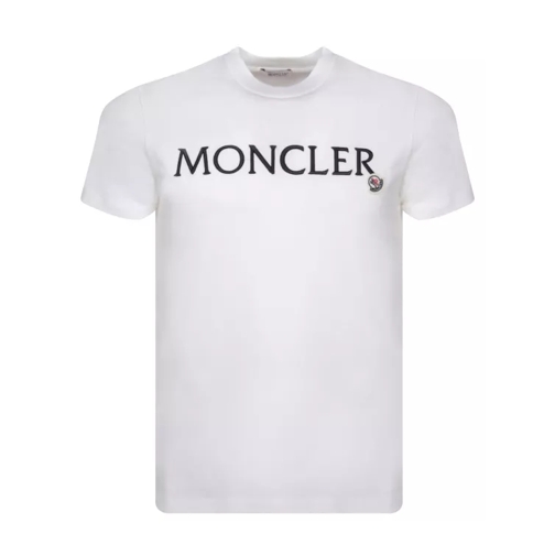 Moncler Embroidered Logo White T-Shirt White 