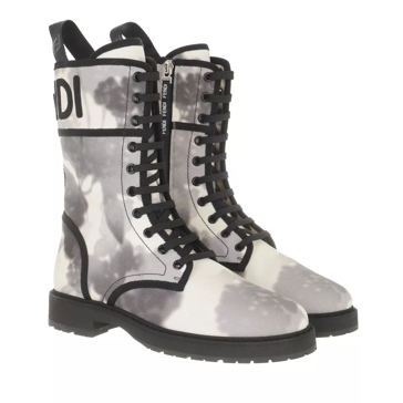 Fendi black and white on sale boots