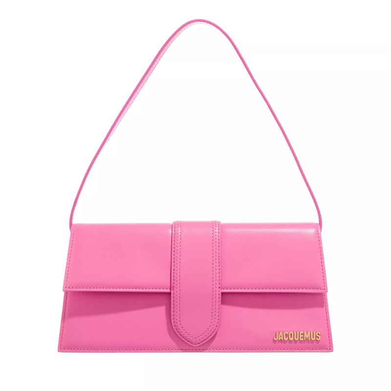 Jacquemus Sac à bandoulière Le Bambino Long Shoulder Bag Leather Neon Pink