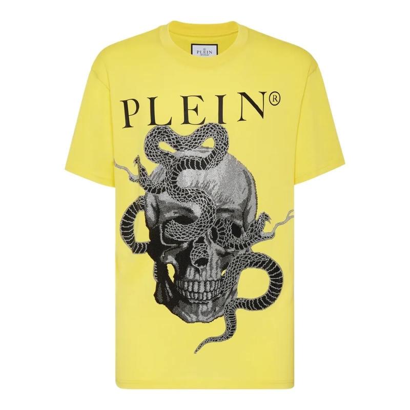 Philipp Plein T-Shirt T-Shirt Snake gelb