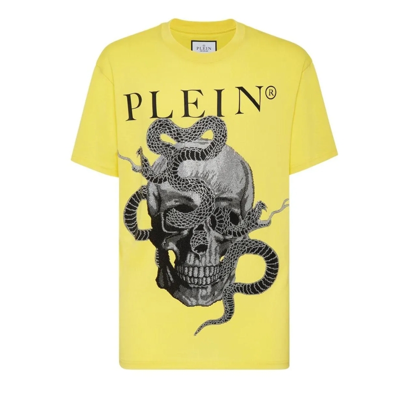 Philipp Plein T-Shirt T-Shirt Snake gelb