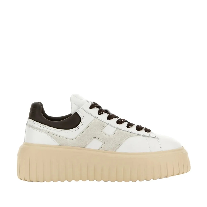 Hogan Lage-top sneaker Lace-Up Platform Shoes With H-Stripe Design White
