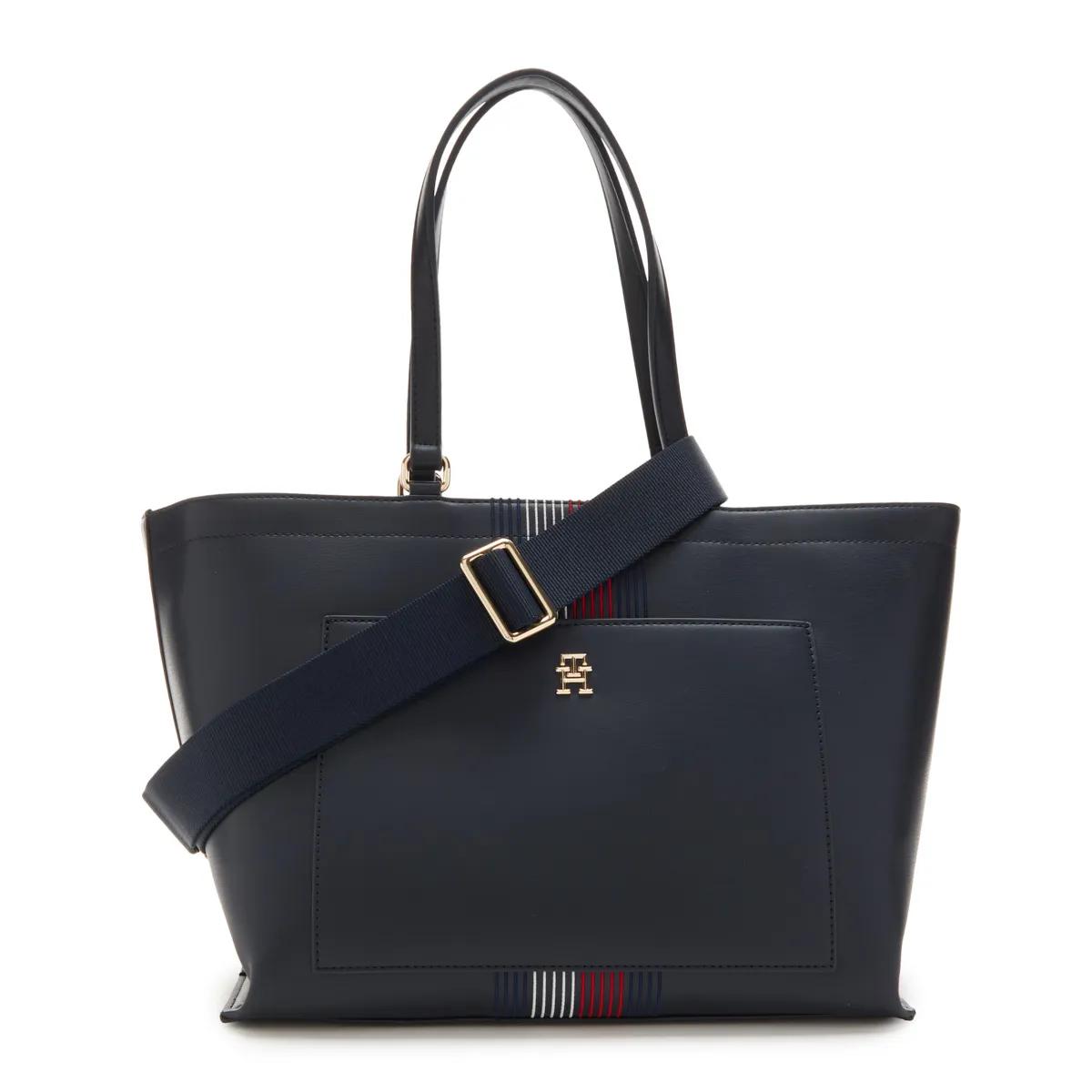 Tommy Hilfiger Shopper - Tommy Hilfiger Distinct Blau Shopper AW0AW16704DW6 - Gr. unisize - in Blau - für Damen