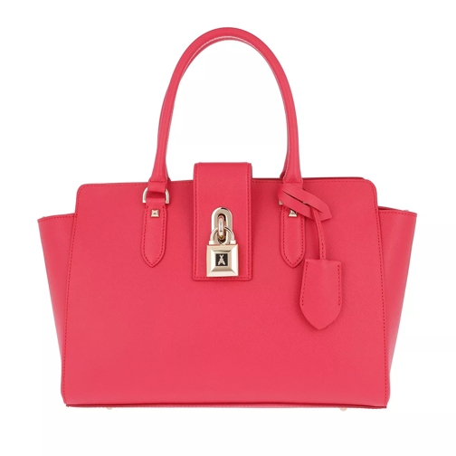 Patrizia Pepe Large Padlock Handbag Vivid Red Rymlig shoppingväska