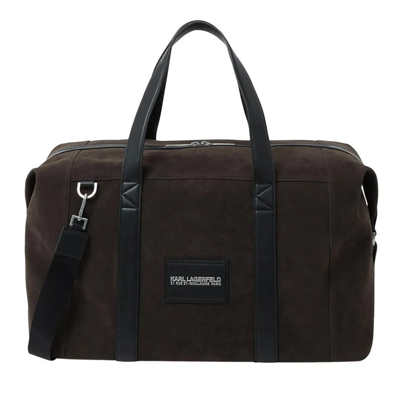 Karl Lagerfeld Weekender K/Traveller Weekender-Tasche aus Wildlederimitat W braun