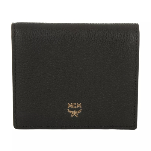 MCM Milla Two Fold Mini Wallet Black Bi-Fold Wallet
