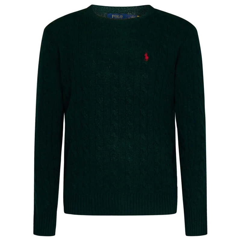 Polo Ralph Lauren Pullover Green Cable-Knit Sweater Green