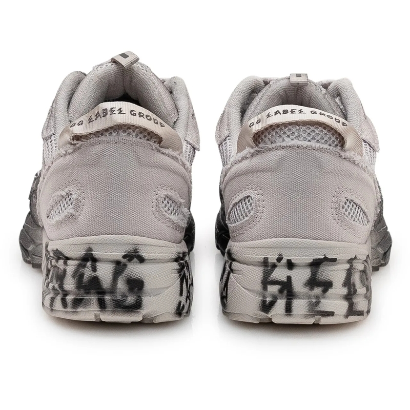 44 Label Group Low-Top-Sneaker Sneakers Dragger con Lacci e Inserti in Mesh a Eff grau(Image 3)