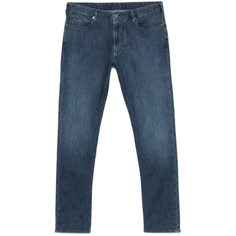 Emporio Armani Jeans à jambe droite Trousers Denim blau