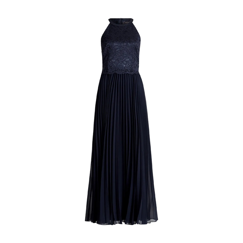 Vera Mont  Abendkleid mit Spitze Dunkelblau