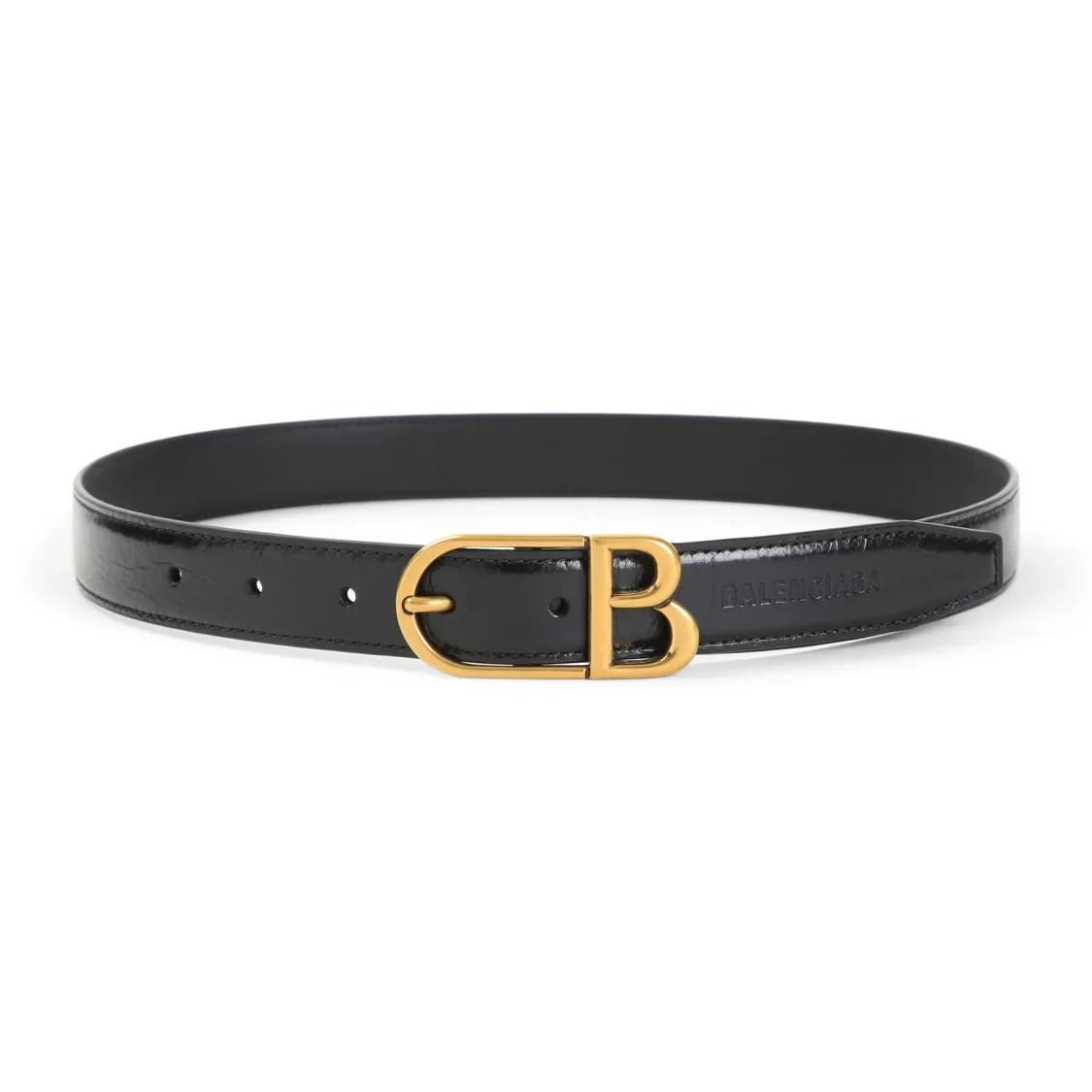 Balenciaga Gürtel - Classic B Belt - Gr. 85 - in Schwarz - für Damen