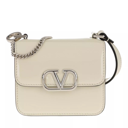 Valentino Garavani Mini Crossbody Leather Light Ivory Crossbody Bag